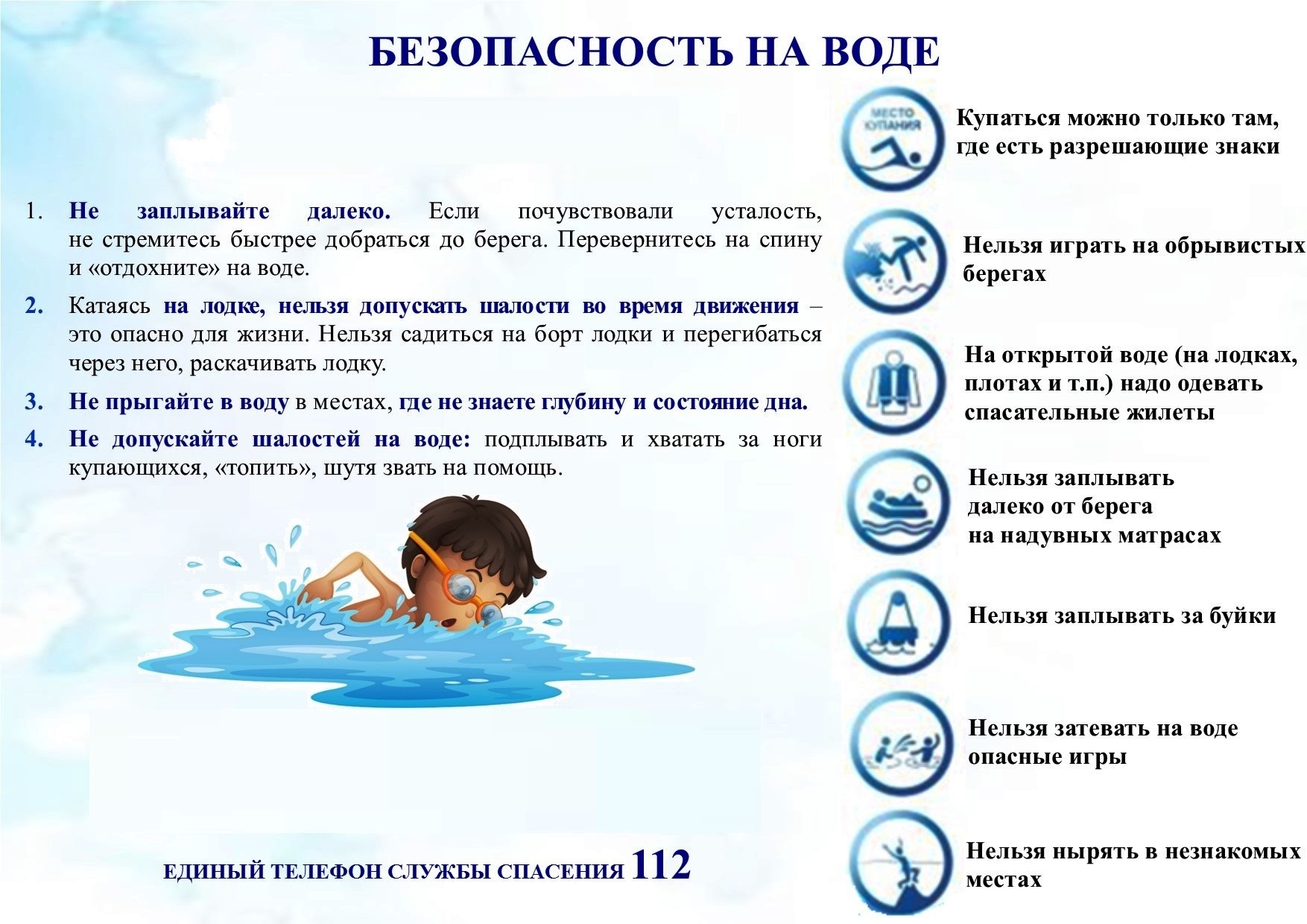 19 мая 2023 г. Безопасность на воде. Памятка для учащихся — Школа Героя